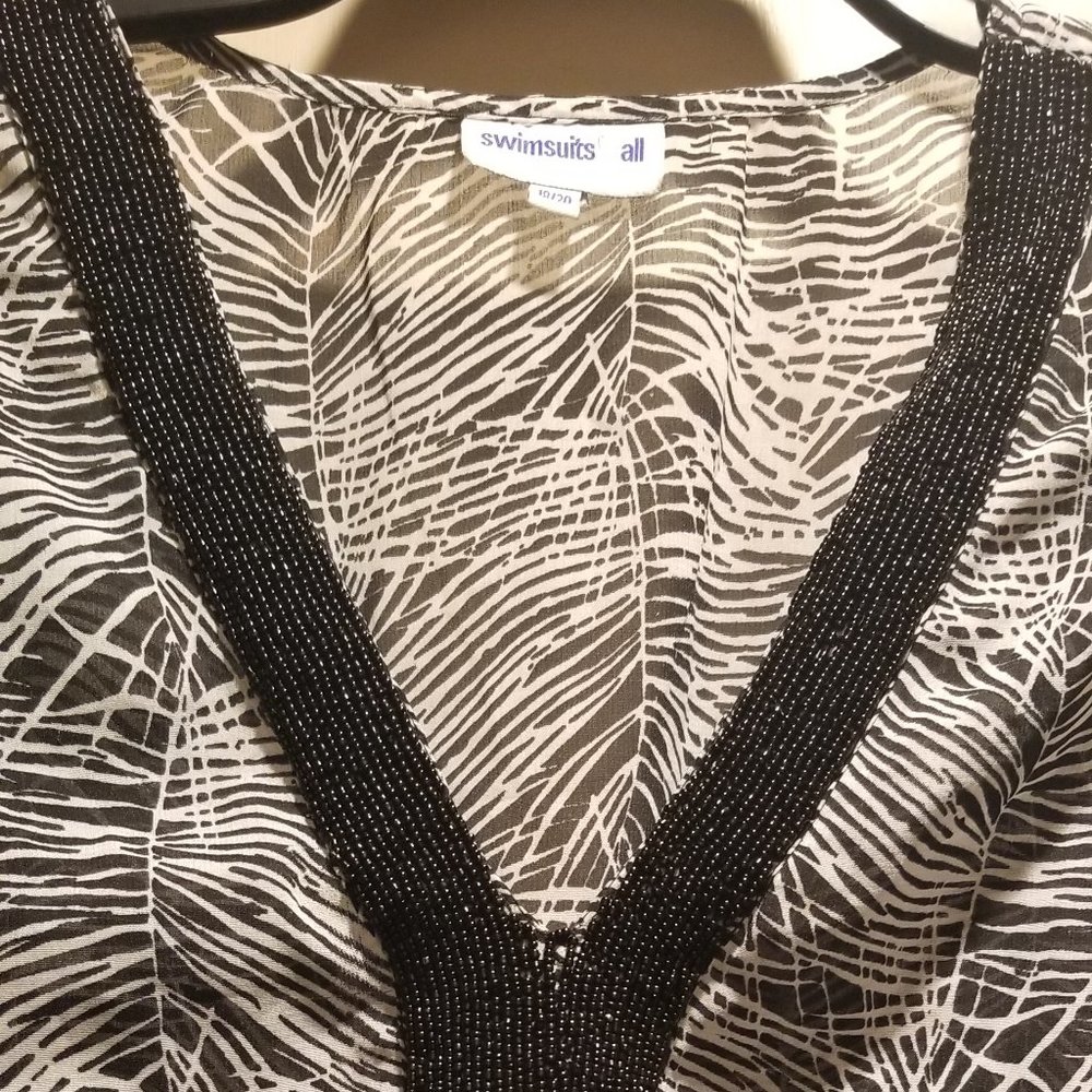 Swimsuits for All 18/20 bathing suit dress coverup..beaded and somewhat sheer.
